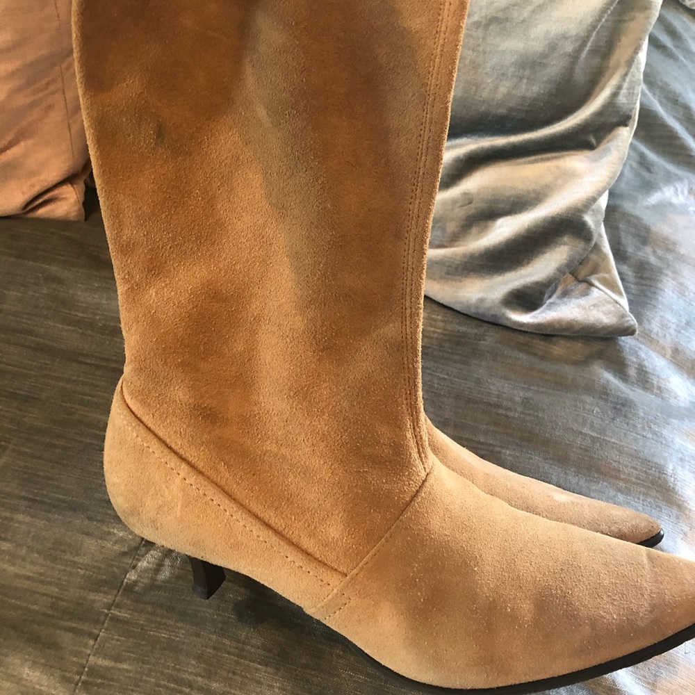 Franco Sarto tan suede mid-calf boots - size 8